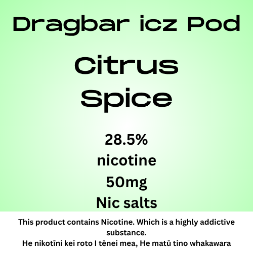Dragbar Icz Max Pod Citrus Spice 28.5mg/ml Nicotine