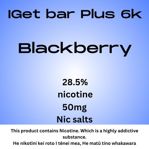 Iget Bar Plus Pod Blackberry 20mg Tote Nic