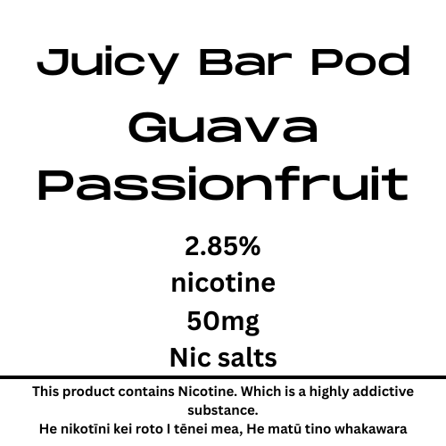 Juicy Bar Pod Guava Passionfruit 50mg Nic Tote