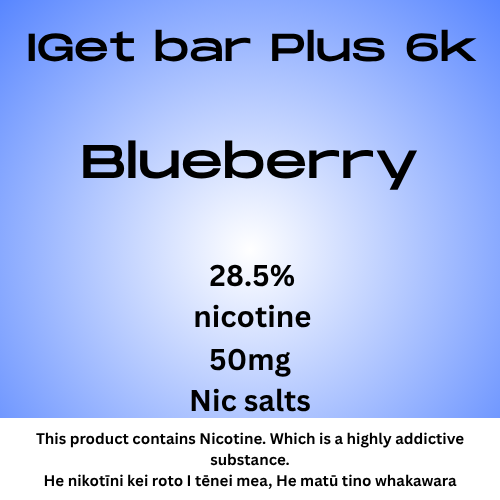 Iget Bar Plus Pod Blueberry 20mg Nicotine