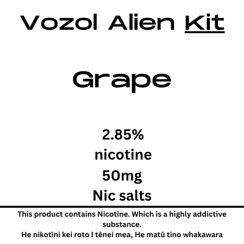 Vozol Alien Luxe Kit Grape 25mg/ml Nicotine