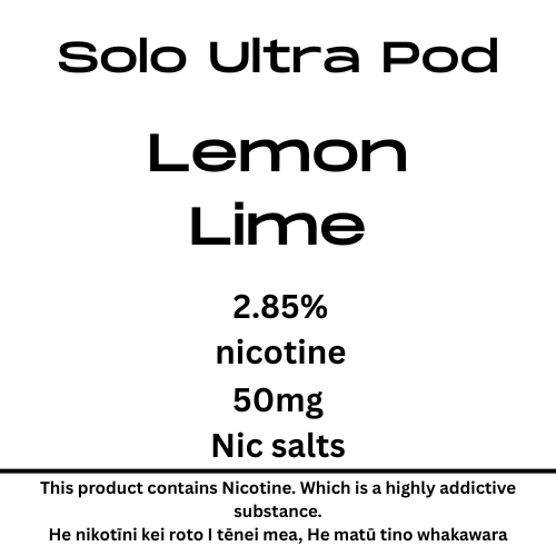 Solo Ultra Pod Lemon Lime 28.5mg/ml Nicotine