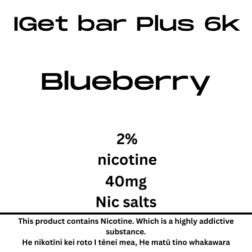 Iget Bar Plus Pod Blueberry 20mg Nicotine