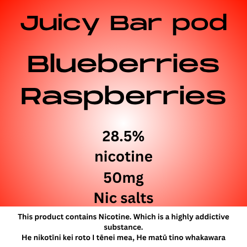 Juicy Bar Pod Blueberries Raspberries 50mg Nic Salt