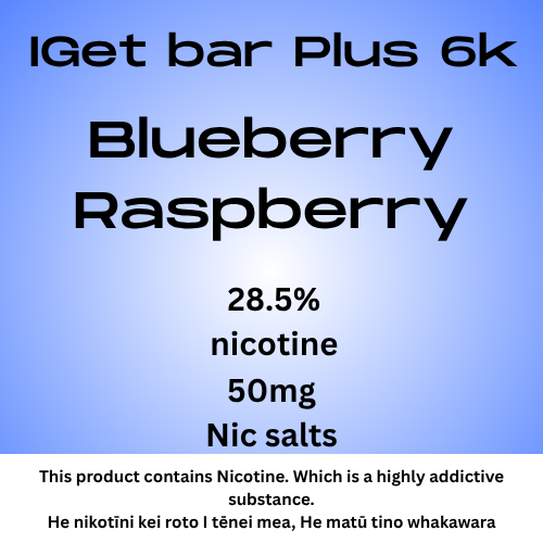 Iget Bar Plus Pod Blueberry Raspberry 20mg Nicotine