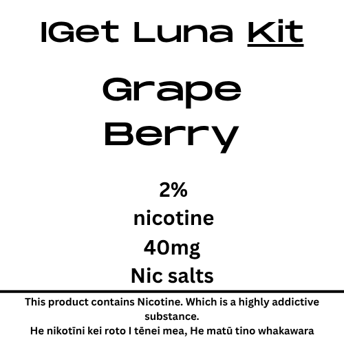 Iget Luna Kit Grape Berry 20mg/ml Nicotine