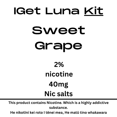Iget Luna Kit Sweet Grape 20mg/ml Nicotine