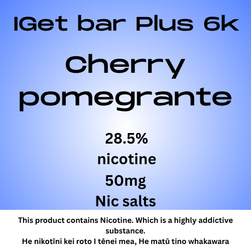 Iget Bar Plus Pod Cherry pamekaranete 20mg Nic Tote