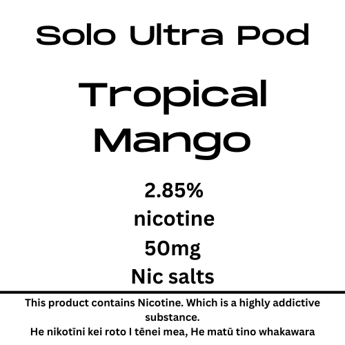 Solo Ultra Pod Tropical Mango 28.5mg/ml Nicotine Strength