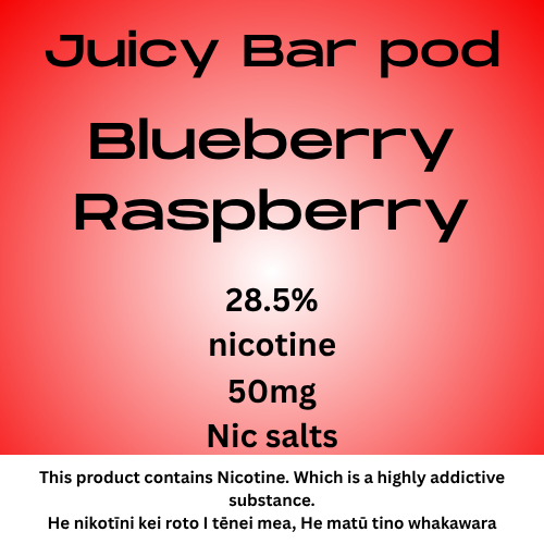 Juicy Bar Pod Blueberry Raspberry 50mg Nic Salt
