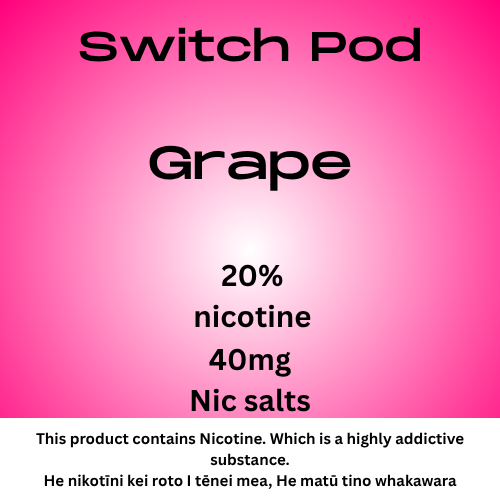 Switch Grape 40mg Nic Salt Pod