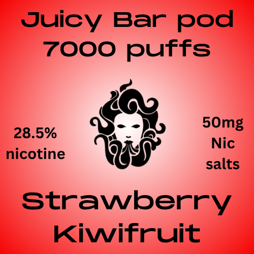 Wai Pod Huka Strawberry Kiwi 50mg Tote Nic