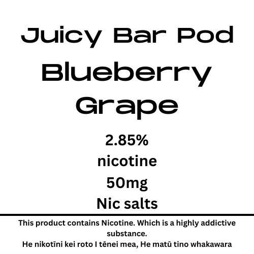 Juicy Bar Pod Blueberry Grape 50mg Nic Tote