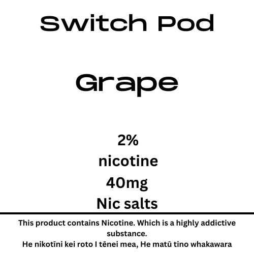 Switch Grape 40mg Nic Salt Pod