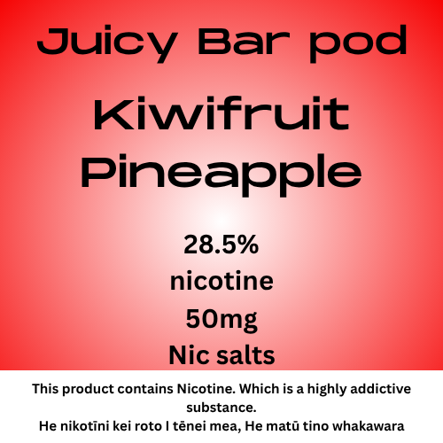 Juicy Bar Pod Kiwifruit Pineapple 50mg Nic Salt