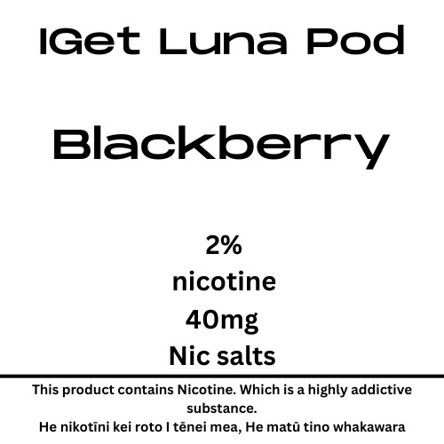 Iget Luna Pod Blackberry 20mg/ml Nicotine