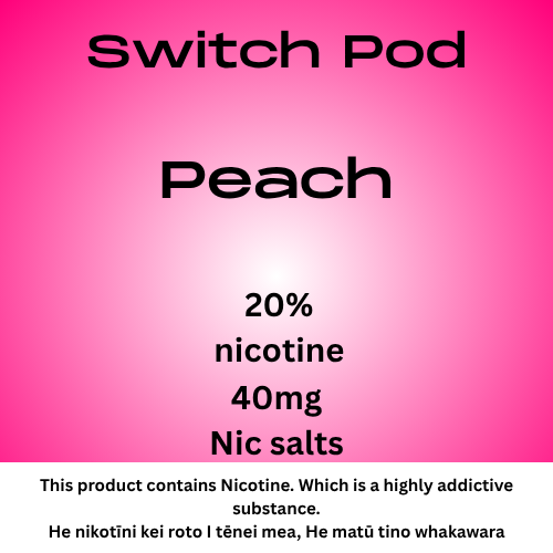 Switch Peach 40mg Nic Salt Pod