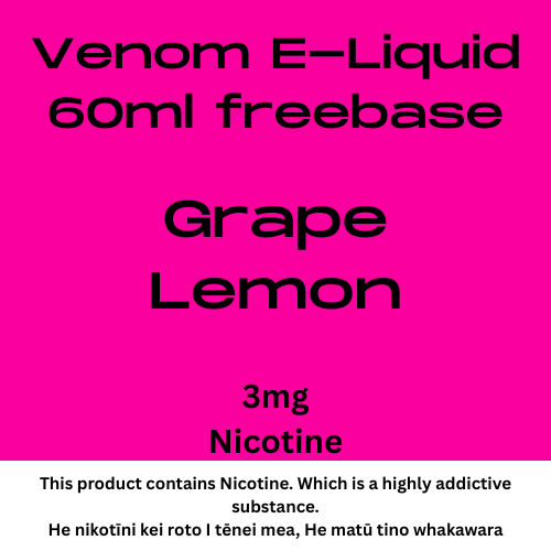 Venom 3mg Grape Lemon 60ml