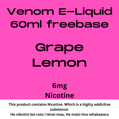 Venom 6mg Grape Lemon 60ml
