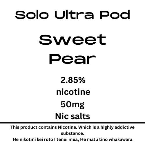 Solo Ultra Pod Sweet Pear 28.5mg/ml Nicotine Strength