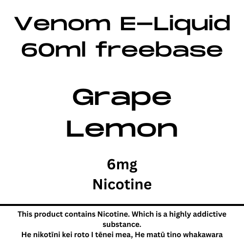 Venom 6mg Grape Lemon 60ml