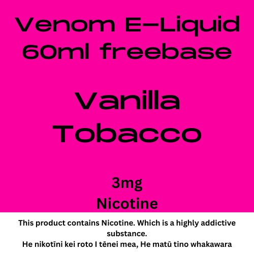 Venom 3mg Vanilla Tobacco 60ml