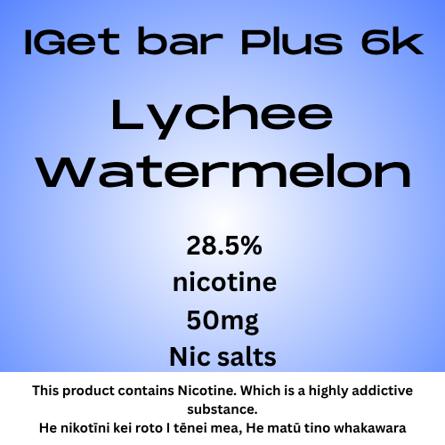 Iget Bar Plus Pod Lychee Watermelon 20mg Nicotine