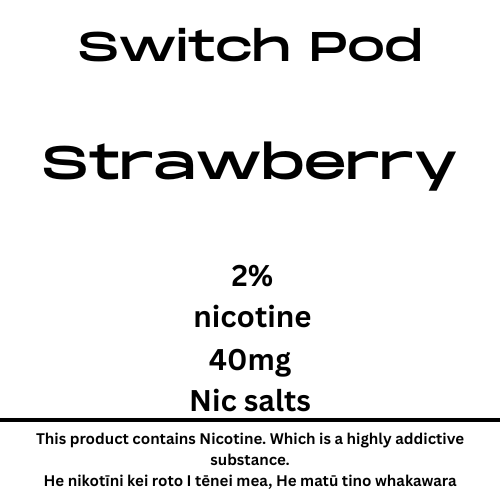 Switch Strawberry 40mg Nic Salt Pod