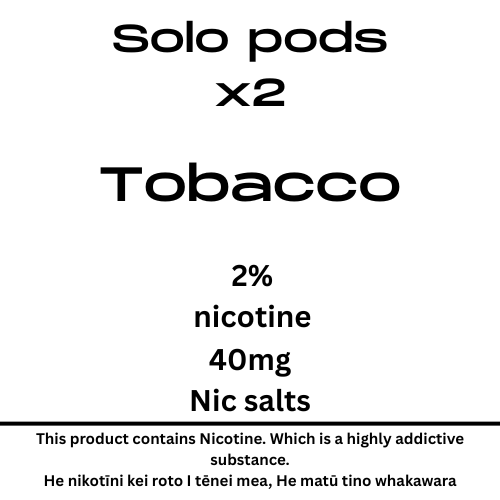 Solo Pods Tobacco 2% Nicotine