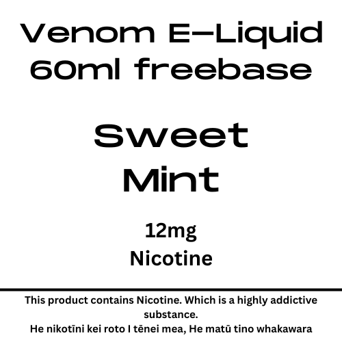 Venom 12mg Sweet Mint 60ml The Vaper's Nest Venom 12mg Sweet Mint 60ml The Vaper's Nest