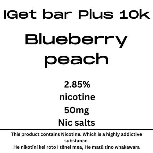 Iget Bar Plus Pod 3.0 Blueberry Peach 28.5mg Nicotine