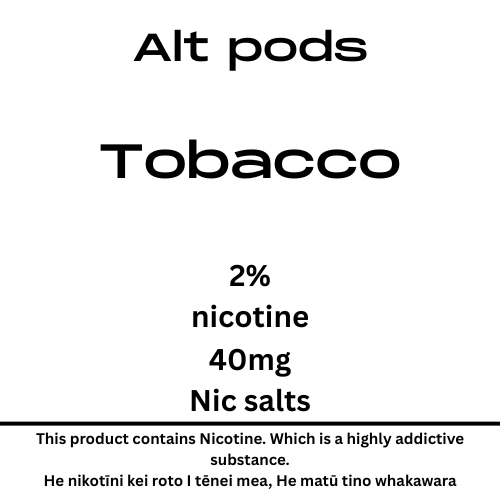 Alt Pods Tobacco 2% Nicotine