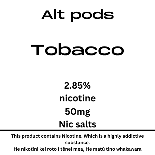 Alt Pods Tobacco 2.85% Nicotine