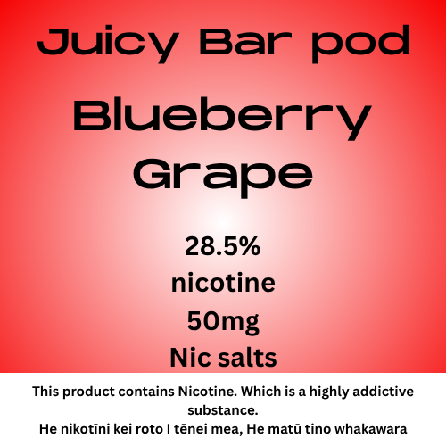 Juicy Bar Pod Blueberry Grape 50mg Nic Tote