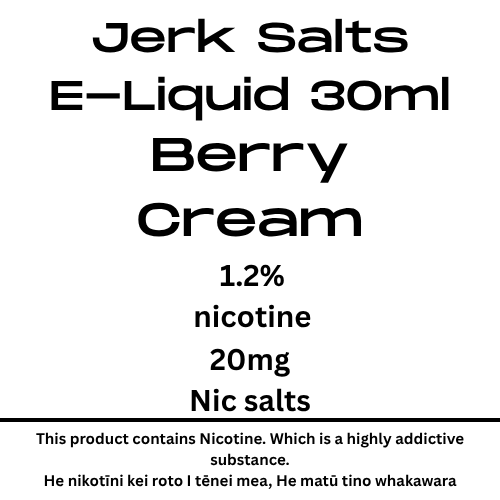 Jerk Salts Berry Cream 20mg nic salt 30ml