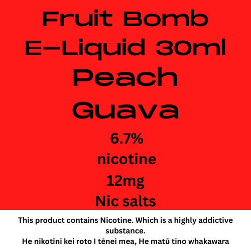 Fruit Bomb Peach Guava 12mg Nic Salt