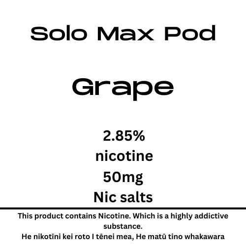 Solo MAX Pod Grape 28.5mg Nicotine