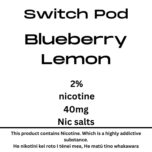 Switch Blueberry Lemon  40mg Nic Salt Pod
