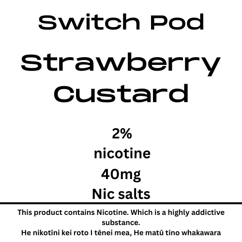Switch Strawberry Custard 40mg Nic Salt Pod