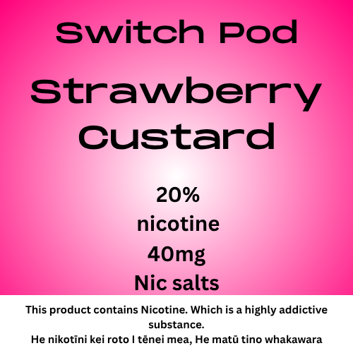 Switch Strawberry Custard 40mg Nic Salt Pod
