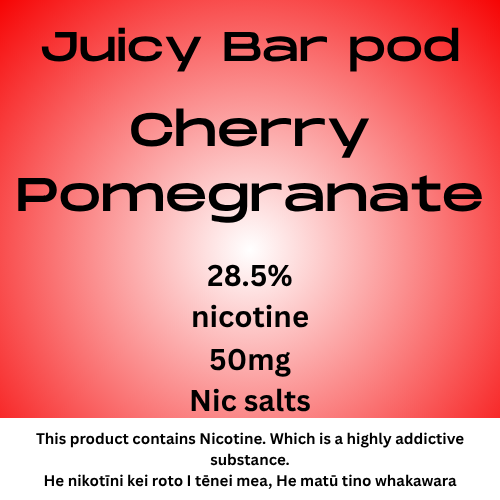 Juicy Bar Pod Cherry Pomegranate 50mg Nic Tote