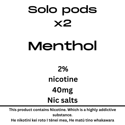 Solo Pods Menthol 2% Nicotine