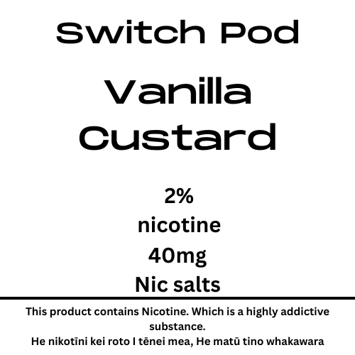 Switch Vanilla Custard 40mg Nic Salt Pod