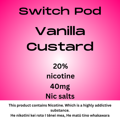 Switch Vanilla Custard 40mg Nic Salt Pod