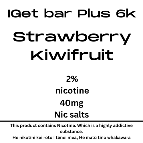 Iget Bar Plus Pod Strawberry Kiwifruit 20mg Nicotine