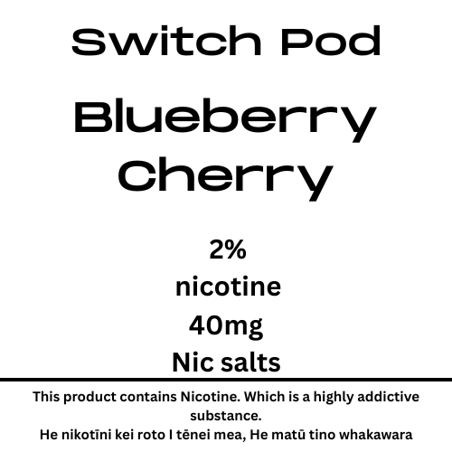 Whakawhiti Blueberry Cherry 40mg Nic Salt Pod