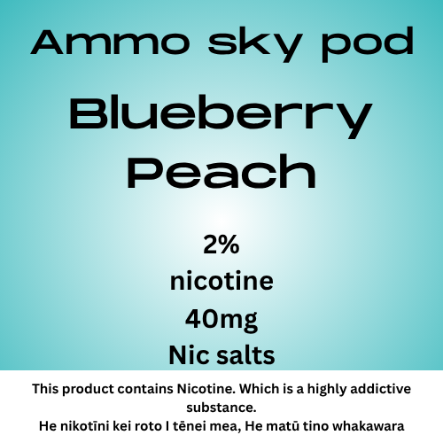 Ammo Sky Pod Blueberry Peach 20mg/ml Nicotine