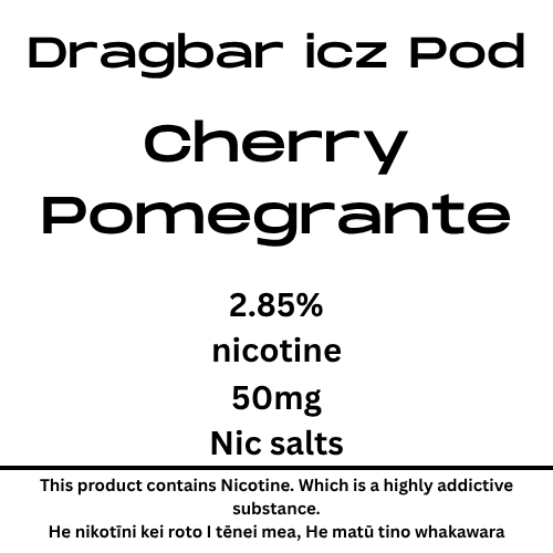 Dragbar Icz Max Pod Cherry Pomegranate 28.5mg/ml Nicotine