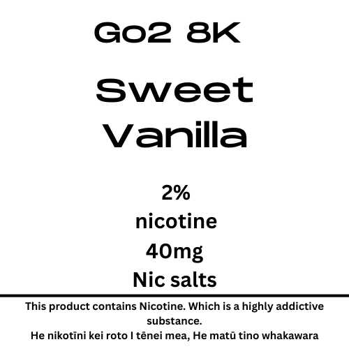 Go2 8K Pod Sweet Vanilla 20mg/ml Nicotine