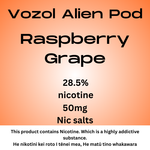 Vozol Alien Luxe Pod Raspberry Grape 25mg/ml Nicotine